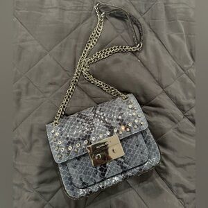 Michael Kors leather snakeskin print cross body bag